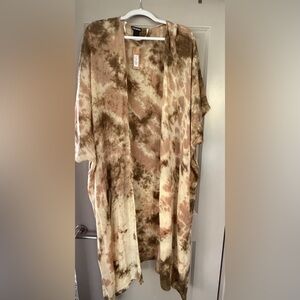 Steve Madden Brown Tie-Dye Swim Coverup